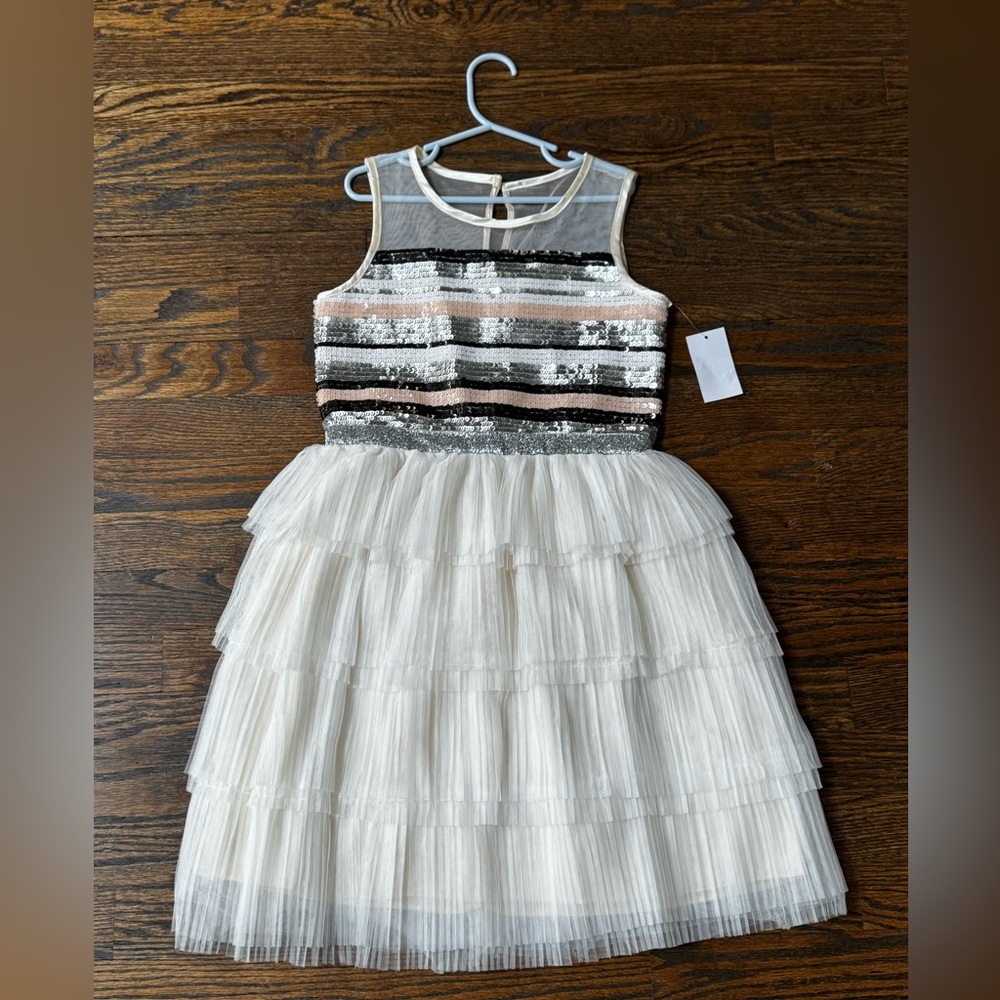 BCBGirls Sparkling Sequin and Tulle Dress